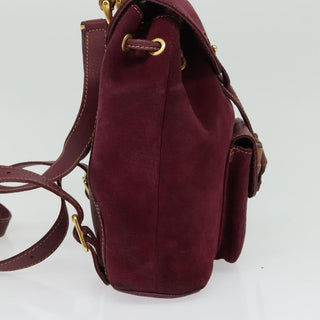 Gucci Vintage Bamboo Backpack Suede