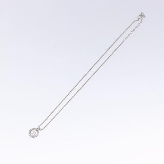 Christian Dior CD Round Pendant Necklace Metal