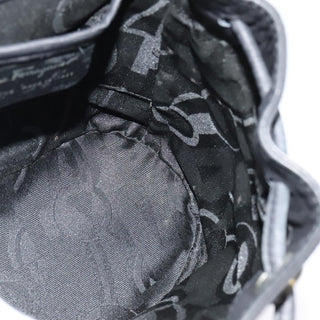 Salvatore Ferragamo Gancini Flap Drawstring Backpack Leather