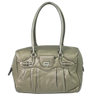 Salvatore Ferragamo Gancini Buckle Shoulder Bag Leather