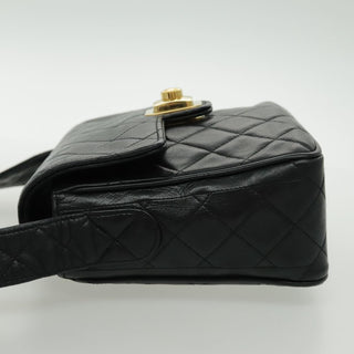 Chanel Vintage CC Pushlock Flap Bag Quilted Lambskin