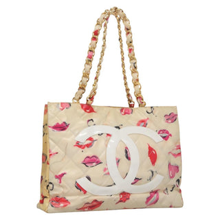 Chanel Vintage CC Chain Tote Printed patent leather