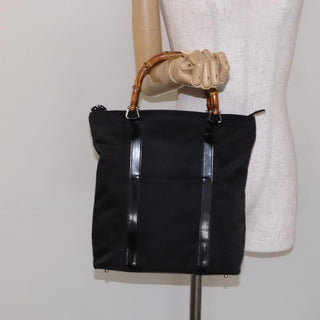 Gucci Vintage Bamboo Handle Tote Nylon
