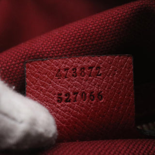 Gucci Logo Drawstring Backpack Striped Canvas