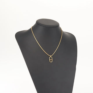Christian Dior CD Pendant Necklace Metal