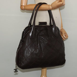 Chanel Expandable Zip Around Frame Bag Quilted Leather