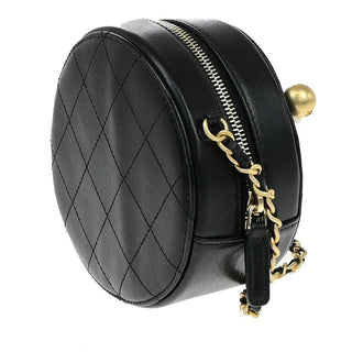 Chanel Chic Pearls Round Clutch with Chain Quilted Lambskin