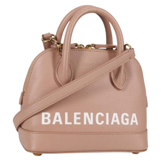 Balenciaga Logo Ville Bag Leather