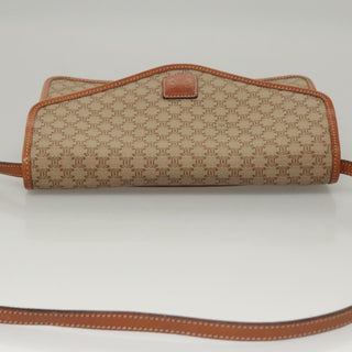 Celine Vintage Macadam Shoulder Bag Canvas and Leather