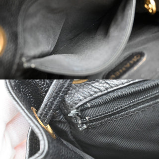 Chanel Vintage Triple Stitched CC Flap Backpack Caviar