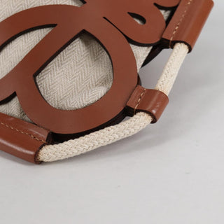 Loewe Anagram Drawstring Bucket Crossbody Bag Leather with Canvas