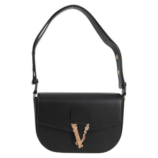 Versace Virtus Flap Messenger Bag Leather