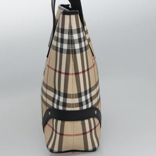 Burberry Vintage Open Tote Coated Canvas with Studded Leather