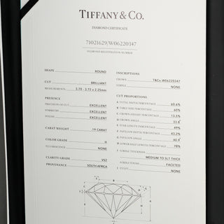 Tiffany & Co. Harmony Solitaire Ring Platinum with RBC Diamond