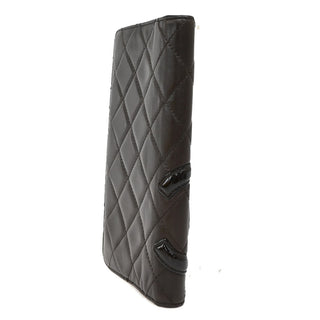 Chanel Cambon Zip Around Wallet Quilted Lambskin