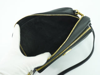 Christian Dior Caro Double Pouch Crossbody Bag Leather