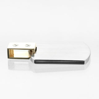 Cartier Santos Dog Tag Pendant Stainless Steel with 18K Yellow Gold