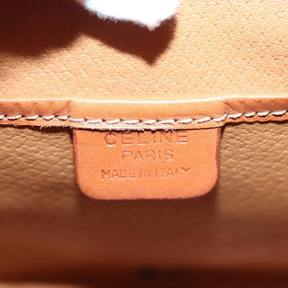 Celine Vintage Drawstring Flap Backpack Macadam Coated Canvas