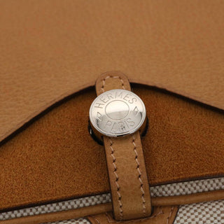 Hermes Colorado Handbag Leather and Toile