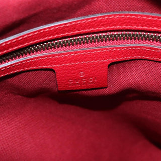 Gucci Logo Drawstring Backpack Striped Canvas