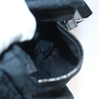 Gucci Vintage Double Belt Bag GG Canvas with Leather