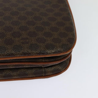 Celine Vintage Macadam Shoulder Bag Canvas and Leather