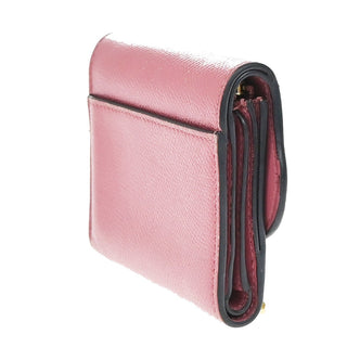 Christian Dior Saddle Trifold Flap Wallet Leather