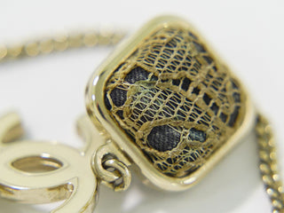 Chanel Vintage CC Pendant Necklace Metal