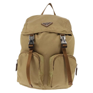 Prada Double Pocket Buckle Backpack Tessuto