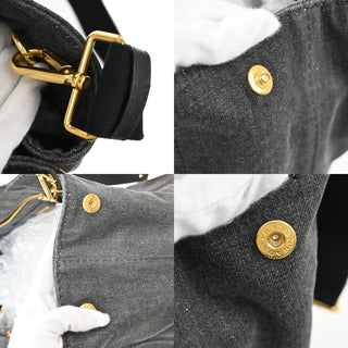 Prada Canapa Convertible Tote Denim