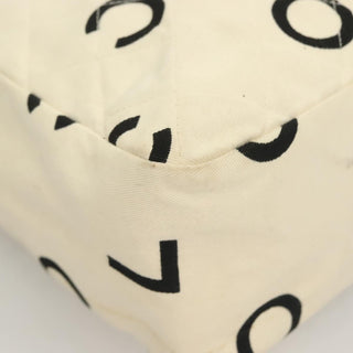 Chanel Vintage Coco Logo Zip Tote Quilted Printed Canvas