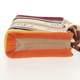 Chloe Woody Tote Canvas with Leather