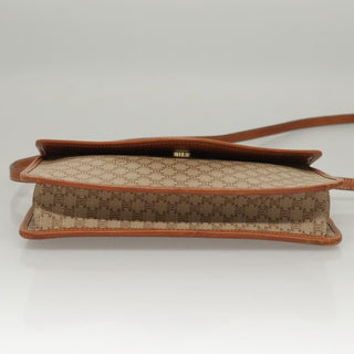 Celine Vintage Macadam Shoulder Bag Canvas and Leather