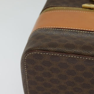 Celine Vintage Double Zip Vanity Case Macadam Coated Canvas