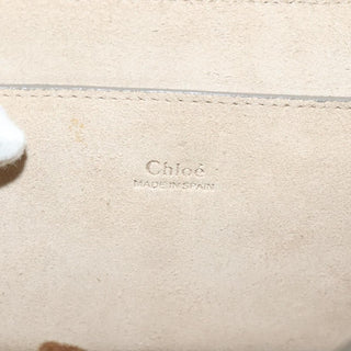 Chloe Faye Clutch Leather and Suede