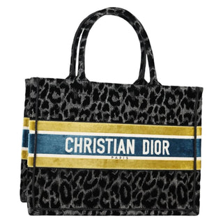 Christian Dior Book Tote Mizza Embroidered Canvas and Velvet