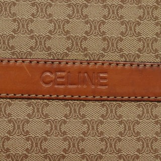 Celine Vintage Macadam Shoulder Bag Canvas and Leather