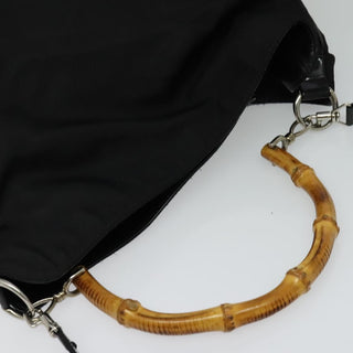 Gucci Vintage Bamboo Shoulder Bag Nylon