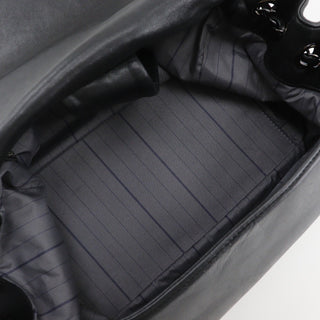 Chanel Studded CC Accordion Flap Bag Leather