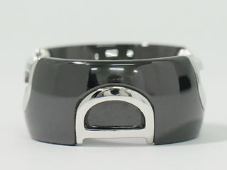 Damiani D Icon Ring K18 (White Gold), ceramic and Diamond