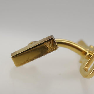 Louis Vuitton Padlock and Key Logo Cufflinks Silver