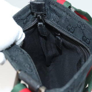 Gucci Web Strap Zip Messenger Bag GG Canvas