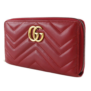 Gucci GG Marmont Zip Around Wallet Matelasse Leather