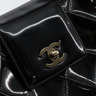 Chanel Vintage CC Lock Flap Shoulder Bag Quilted Patent