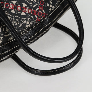 Chanel Optic Coco Bowler Bag Printed Coated Canvas with Caviar