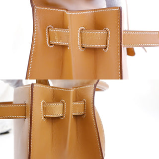 Hermes Kelly Handbag Light Chamonix with Gold Hardware