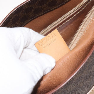 Celine Vintage Macadam Shoulder Bag Leather