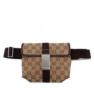 Gucci Buckle Belt Bag GG Canvas
