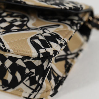 Chanel Flap Card Holder on Chain Quilted Printed Canvas