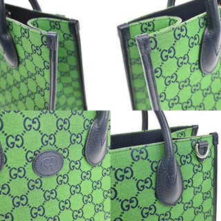Gucci Structured Top Handle Open Tote GG Canvas